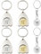 DKDDSSS 6 Pcs Shopping Trolley Token, Trolley Coin Keychains Set, Trolley Coin Keyring UK Set, Shopping Trolley Token Keyrings, for Grocery Shopping Cart