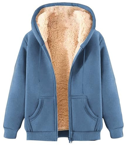 HAOLEI Giacca in Pile con Cappuccio da Donna - Autunno Inverno Primavera Sci Montagna Unisex - Manica Lunga Felpa con Cappuccio Pelliccia Morbido Comfort Pelliccia Offerte Ultimo 2024 Offerte Lampo
