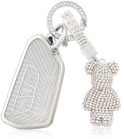 OFF WE GO Schlüsselhülle Cover Autoschlüssel Hülle für VW Golf 8/7/5/R/MK8 Cupra Born Formentor Seat Leon Ateca Tarraco Skoda Octavia Schutz Gehäuse mit Schlüsselanhänger Schlüsselcover, Weiß