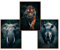 GrowArt - 3er-Poster mit einem Tiger, einem Nashorn und einem Elefanten | A3-Format ohne Rahmen | hochwertiger Fotodruck | Wanddekoration für Tierfreunde |