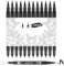 12 Stück Wasserfest Kalligraphie Stifte Schwarz Fineliner Stifte Dicke Dünne Filzstifte Schnelltrocknende Calligraphie Stifte Dual Brush Pen Set für Künstler Illustration Skizzen Technisches Zeichnen
