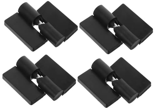 Mobestech 4pcs Plastic Hinged Door Locks for Toilet Cubicles Heavy Duty Nylon Hinges Suitable for Public Bathroom Partitions Right-hand Opening