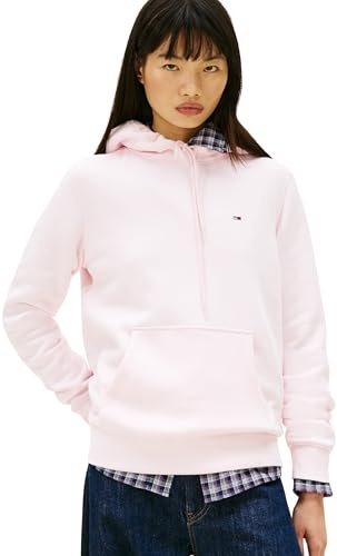 Tommy Jeans Tjw Reg S Flag Hoodie Dw0Dw19958, Felpa con Cappuccio, Donna, Rosa (Light Pink), S