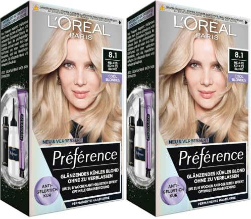 Préférence Cool Blondes 8.1 Helles kühles Blond (Packung mit 2)