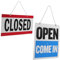 HAPINARY 2 pièces Panneau Ouvert Fermé Double Face PVC Signe de Heures Ouverture avec Chaîne Suspendue Imperméable pour Magasin Bureau ou Maison