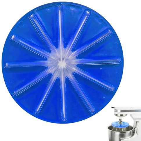 Stand Mixer Whisk Scraper, Anti-Splatter Silicone Baffle for 6-Wire Whisks, Mixing Bowl Wiper Attachment for Easy Cleaning, Multi-Purpose Kitchen Tool (Blue)