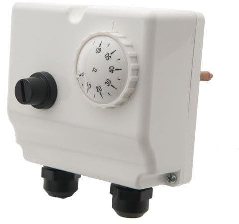 ESi ESCTD - Combined Cylinder Thermostat with Controller & Limit Stat, Adjustable Dial, Double Insulated, Manual Reset Safety Limit, 3 Year Warranty - EVO
