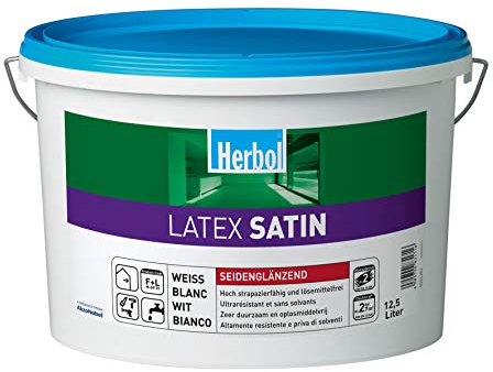 Herbol Latex Satin Wandfarbe Seidenglänzend 2,5 Liter