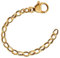 CLEVER SCHMUCK Goldenes Verlängerungskettchen ca. 6,5 cm glänzend mit Federringverschluss STERLING SILBER 925 gold plattiert in Faltbox