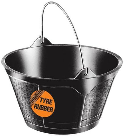 Tub Trugs Tyre Rubber Feed Flexible Tub One Size Black