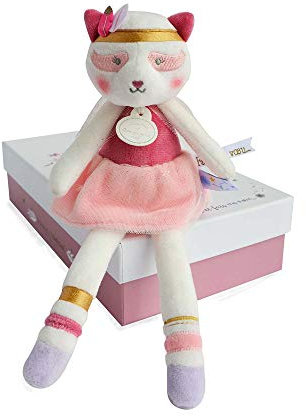 Doudou et Compagnie - Poupée Chiffon Fille - Poupée Lapin - 26 cm - Rose - Fais Un Voeu - DC3396