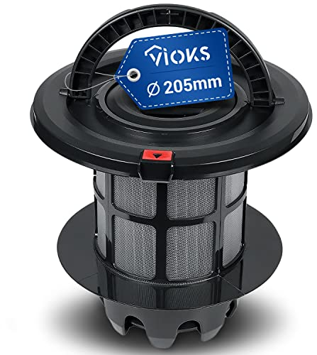 Filtro de repuesto VIOKS para Bоsch 00708278 Ø205 mm Cilindro de filtro de escape Filtro de láminas lavable Repuestos para aspiradoras sin bolsa para Bоsch Siemens