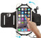 Fitness Guru Running Armband Compatible with iPhone X, Xs Max XR, iPhone 8 Plus, 8, 7 Plus, 6 Plus, Galaxy S9 Plus, 180° Rotatable with Key Pocket & Earphone Holder Armband for Hiking Biking Walking