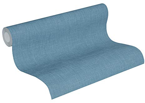 Livingwalls 369259 Metropolitan Stories Tapete Uni Vliestapete Blau 10,05 m x 0,53 m