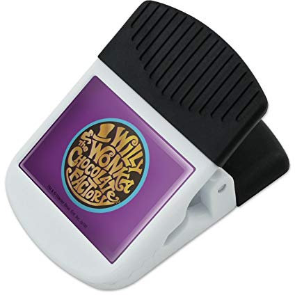 Willy Wonka and the Chocolate Factory Logo Kühlschrank Magnet Magnet Hängehaken Noten Snack Clip