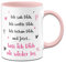 Tassenbrennerei Tasse mit Spruch Ich sah Dich, Ich wollte Dich - Ich liebe Dich Geschenk für Freund, Freundin (Rosa)