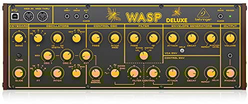 Behringer Wasp Deluxe Legendärer analoger Synthesizer mit Dual OSCs, Multi-Mode VCF, 16-stimmiger Poly Chain und Eurorack-Format