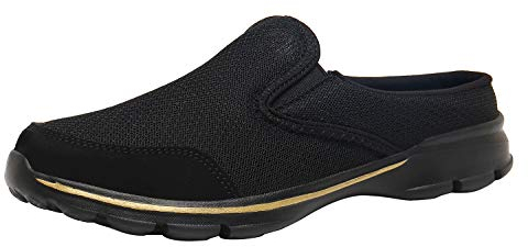 ChayChax Weiche Pantoffeln Hausschuhe Slip On Bequeme Haus Pantoletten Mules rutschfest Slipper Indoor Outdoor für Damen Herren, Schwarz A, 39 EU