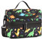 Kasgo Lunch Bag for Kids, Insulated Boys Lunch Box Bag Dual Compartment Kids Cooler Bag with Adjustable Shoulder Strap for School Picnic, Black Dinosaur