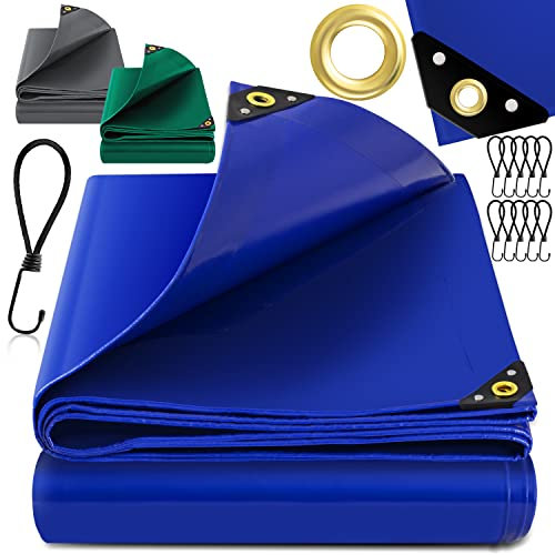 KESSER® Premium Abdeckplane 400x600cm mit Ösen, 650 g/m² PVC Wasserdicht & Reißfest + 10 Haken - Hochwertige Plane Universell für LKW, Pool, Holz Gartenmöbel -Abdeckung, Schutzplane, Gewebeplane, 24m²