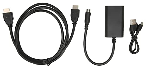 HDMI Adapter Konverter, für Saturn SS Interface, USB 5V 1080P HD 4:3 16:9 Seitenverhältnis Plug and Play Spielekonsole Upscaler für Saturn