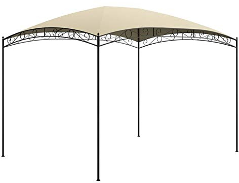 Kstyhome Pavillon, Partyzelt, Gartenpavillon, Zeltgarage, Bierzelt, Weidezelt, Carport, Lagerzelt Winterfest, Garagenzelt, 3x4x2,65 m Cremeweiß 180 g/m²
