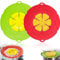 Spill Stopper Lid Cover,2Pcs Silicone Pan Lid 10&11.5 Splatter Guard Pots Boil Over Safeguard Multi-Function Kitchen Tool Kitchen Gadgets (Green,Red)