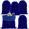 PH PandaHall 5pcs Grands Sacs à Cordon en Velours, 25x35cm Sacs de Rangement Bijoux Pochettes Cadeaux Bleues pour Bijoux Argenterie Couverts Faveur Mariage Emballage Cadeau Anniversaire Fête des Pères