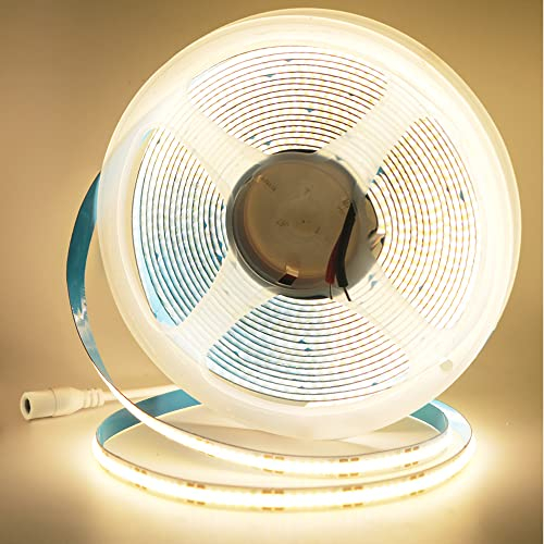 Arotelicht COB LED Streifen 10m 24V warmweiß 3000K, COB LED Strip Dimmbar Hohe Dichte Licht 320LEDs/m IP20 für Schlafzimmer Küche Home Innendekoration, Netzteil nicht im Lieferumfang