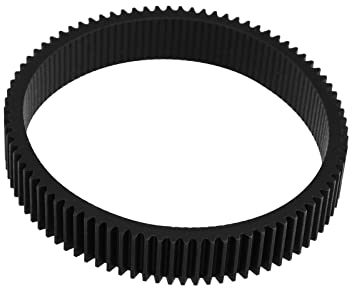 SG Store Nahtloser Fokus-Zahnrad-Ring für 60–67 mm Durchmesser Objektiv Follow Focus Ring Standard 0,8 Mod 360° Rotation Fokus Gear Videokamera-Objektiv Zubehör Schwarz