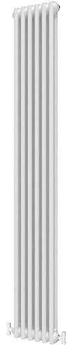 Radbliss Vertical Traditional 2 Column Radiator 1800x290mm White Cast Iron Style Tall Design RAD Central Heating