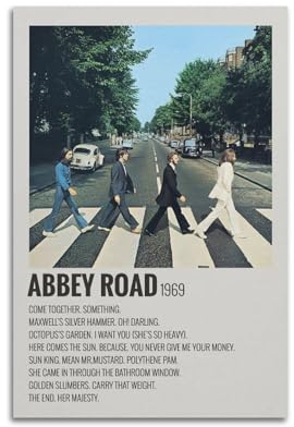 DATOZA The Beatles Abbey Road Poster Dekorative Malerei Leinwand Wandkunst Wohnzimmer Poster Schlafzimmer Malerei,Wandkunst Bilddruck Moderne Familienzimmer Dekor 12x18inch(30x45cm)