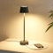 Northpoint LED Akku Tischlampe mit Ladestation max. 45cm hoch mit 3000mAh Akku 200lm warmweißes Licht (3000K) stufenlos dimmbar für Innen und Außen grau