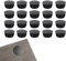 RTRTGS 20 Pièces 15mm Bouchons en Plastique Rond, Cache Trou Meuble, Cache Trou Plastique, Noir, Bouchon de Trou de Percage pour Verrouillage Trou Meubles