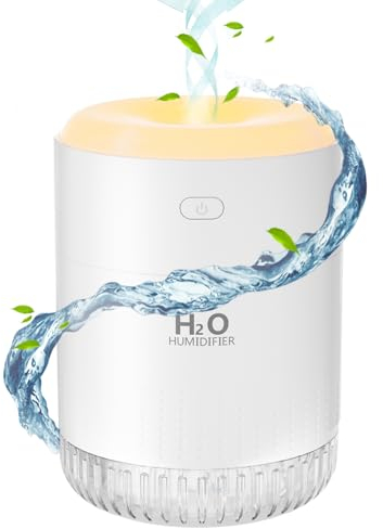 Humidificador Bebes Humidificador Pequeño con Luz Nocturna y Apagado Automático de 2 Modos Silencioso Ultrasónico USB dormitorio (White)