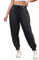 BATHRINS Yogahose Damen Lang Haremshose High Waist Jogginghose Sporthose Weite Freizeithose Elegant Leichte Pilates Hosen Pumphose mit Taschen Kordelzug（Schwarz,L）