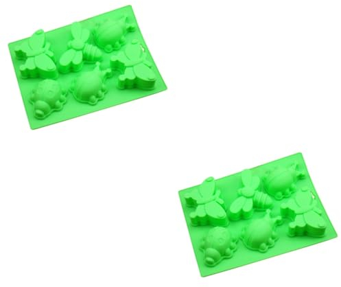 Alipis 2 Piezas moldes de silicona antiadherentes tarteras para tartas molde para bizcocho molde de molde de pudín molde de silicona moldes de silicona para dulces chocolate