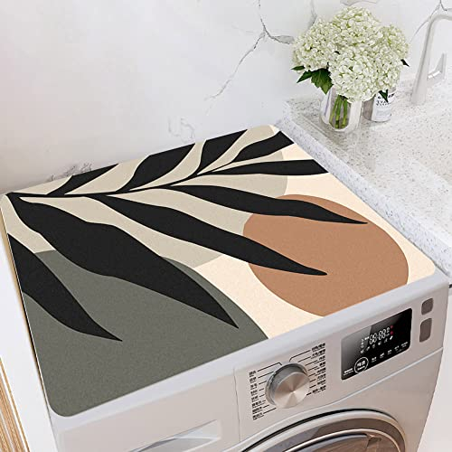 QHanky Housse de Réfrigérateur 65 * 90cm,Housse de Protection Diatomite Tapis de Bainpour Réfrigérateur Couvercle Anti-poussière Polyvalent Housse de Machine à Laver pour Réfrigérateur Lave-Linge