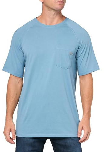 Dickies Men's Cooling Short Sleeve Pocket T-Shirt, Dusty Blue, Medium
