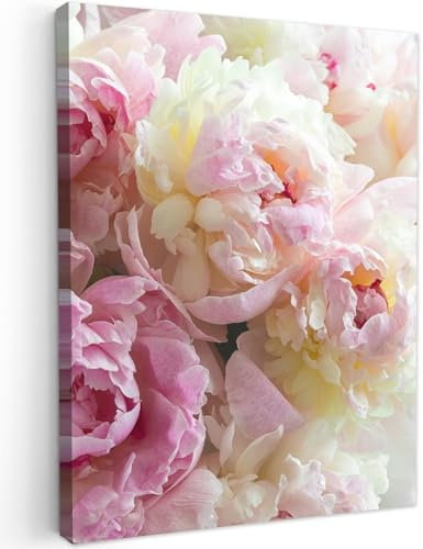 MuchoWow© Leinwand 60x80 cm Deko Schlafzimmer Aesthetic Leinwandbilder Wohnzimmer Gemälde Foto Geschenk Living Room Decoration Vintage - Blumen - Rosen - Natur