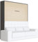 SMARTBett Schrankbett mit Weiss Sofa M1 160x200 Vertikal