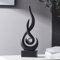FJSPERM Schwarz Dekor Moderne Flamme Skulptur Dekorationen für Wohnzimmer, Harz Regal Dekor Akzente, abstrakte Kunst Skulptur für Esszimmer Büro Couchtisch Mittelstück Bücherregal Dekor