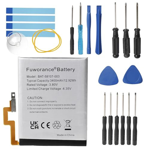 Fuworance 3400 mAh 3,80 V BAT-58107-003 Akku, kompatibel mit Blackberry Windermere, Passport 4G, SQW100-1, SQW100-3, Q30 Smartphone, Lithium, 12,92 Wh, mit Werkzeugkasten