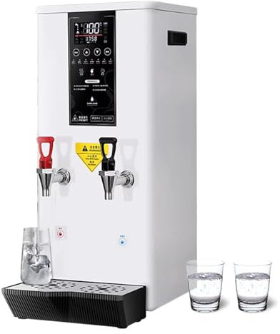 twostronking Macchina per Acqua Calda da 3000 W, Grande capacità da 45 L, Acciaio Inossidabile, con Display LCD, Ingresso Automatico dell'Acqua, Tempo E Temperatura Impostabili,White-220V