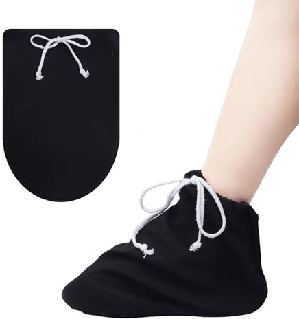 Funda Calcetín para Escayola para Pie, Lavable Funda para Puntera Escayola con Cordón Ajustable Calcetines para Escayola por Debajo Rodilla Escayola para Tobillo a Prueba de Polvo (Negro)