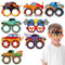 Qpout 16pcs Race Car Wheels Party Paper Glasses,Monster Truck Theme Eyeglasses,Vehicle Photo Booth Props Glasses Frame for Boys Birthday Party Favors Supplies Decorations