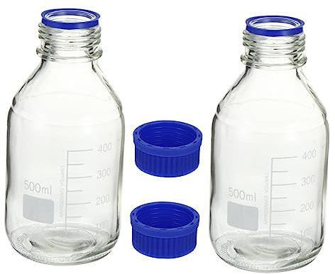 KICHOUSE 2pièces Bouteille De Réactif De Étanche Avec Échelle Flacon De Stockage Transparent Pour Échantillons Chimiques
