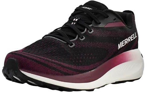 Merrell Men's Trail RunningSneaker, Black/Dark Cherry, 7.5 UK