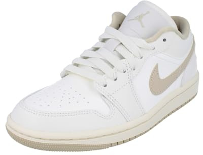 NIKE Womens Air Jordan 1 Low Trainers DC0774 Sneakers Shoes (UK 3 US 5.5 EU 36, sail Rattan Pale Ivory 112)
