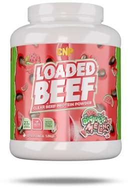 CNP Professional Loaded Beef, Clear Beef Protein Powder, 23g Clear Collagen Protein, Keto Friendly, Virtually Sugar & Fat Free, 60 Servings 6 Great Tasting Flavours (1.8kg, Big Juicy Melons)